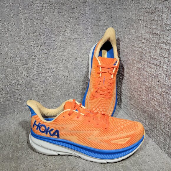 Hoka One One Clifton 9 Men's Size 13D Orange Impala Athletic Running Sneakers. - Picture 10 of 13